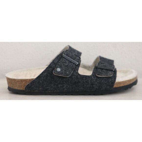 Birkenstock EUR 42 L's 11 M's 9 Doubleface Gray Arizona Rivet Wool Felt Sandals - Picture 7 of 11